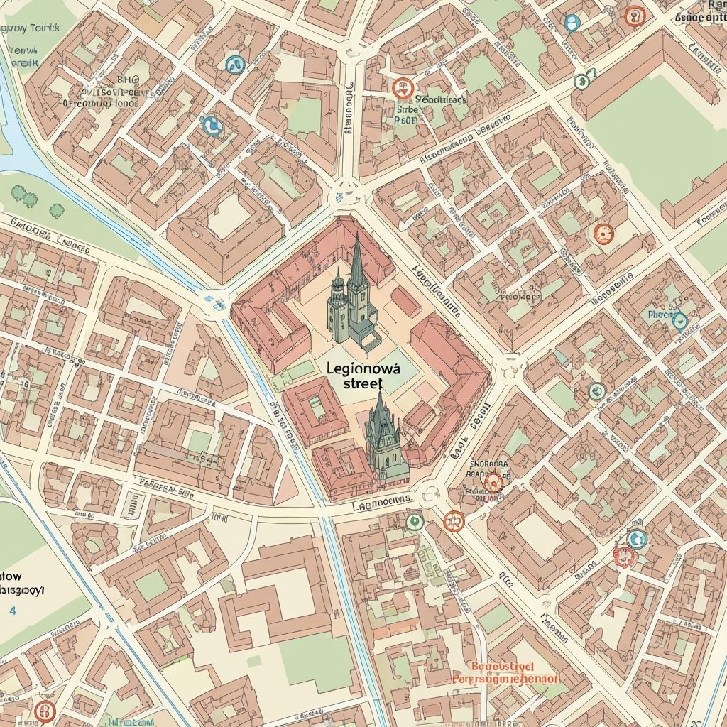 Mapa - Toruń, Ulica Legionowa 21
